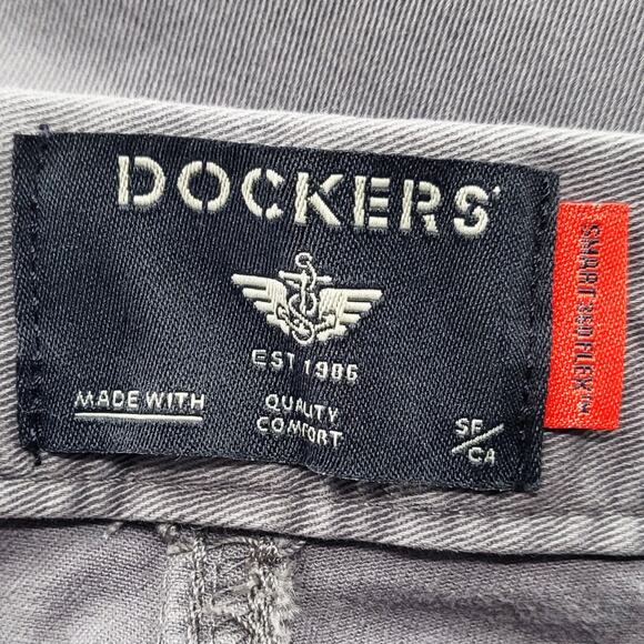 Dockers Smart 360 Flex Gray Cargo Pants Straight Zip Button Fly Men's Size 48 - Picture 8 of 12